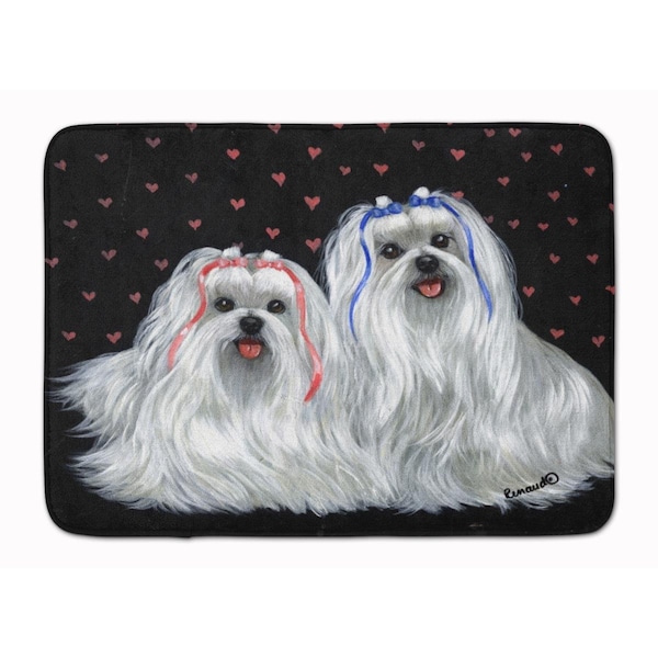 Carolines Treasures 19 x 27 in. Maltese Sweethearts Machine Washable Memory Foam Mat PPP3263RUG - main